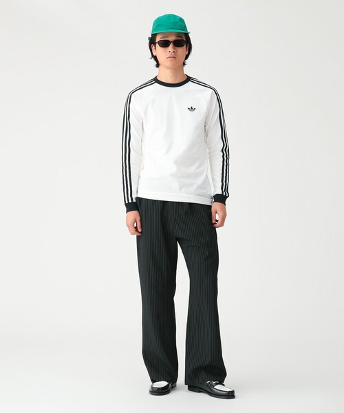 BEAMS(ビームス)の「adidas / スリーストライプス ロングスリーブ Tシャツ(Tシャツ/カットソー・メンズ・ブラック/ホワイト・MEDIUM/LARGE/X-LARGE/SMALL)」の15枚目の写真