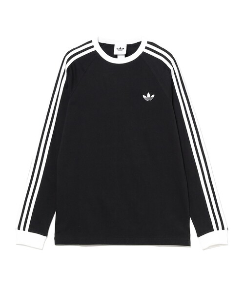 BEAMS(ビームス)の「adidas / スリーストライプス ロングスリーブ Tシャツ(Tシャツ/カットソー・メンズ・ブラック/ホワイト・MEDIUM/LARGE/X-LARGE/SMALL)」の7枚目の写真
