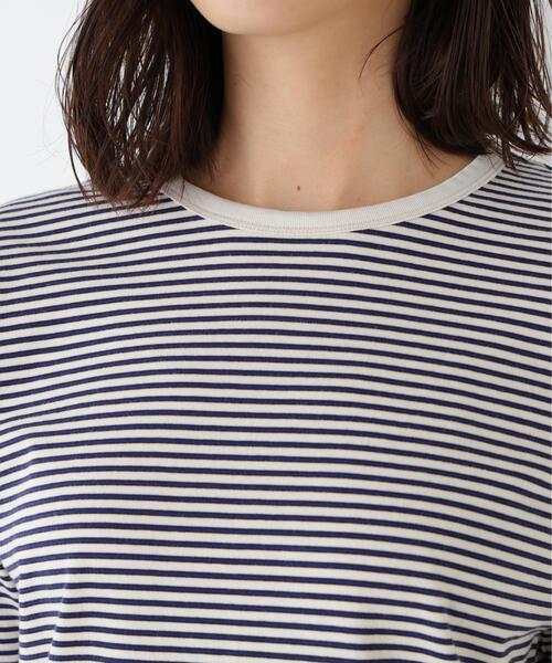 human woman(ヒューマンウーマン)の「◆マルチボーダーロンT(Tシャツ/カットソー・レディース・ダークインディゴブルー/ホワイト系その他3・MEDIUM)」の18枚目の写真