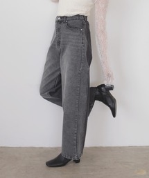 バイカラー」に該当するレディースのデニムパンツ（ブラック/黒色系