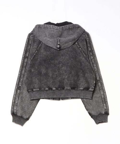 DIESEL（ディーゼル）の「ウィメンズ ジップアップパーカー F-GYRY-CROP（スウェット・レディース・ブラック系その他・SMALL/MEDIUM/LARGE/X-LARGE/X-SMALL/XX-SMALL）」の2枚目の写真