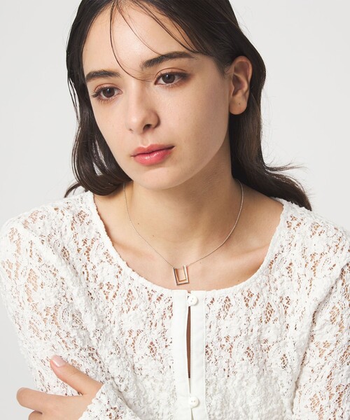 green label relaxing（グリーンレーベルリラクシング）の「＜anisotea＞Two スクエア ネックレス（リング・レディース・シルバー・FREE）」の8枚目の写真