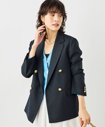 NOLLEY’S | 《セットアップ対応》ウォッシャブルハイスペック麻調ダブルジャケット(テーラードジャケット)