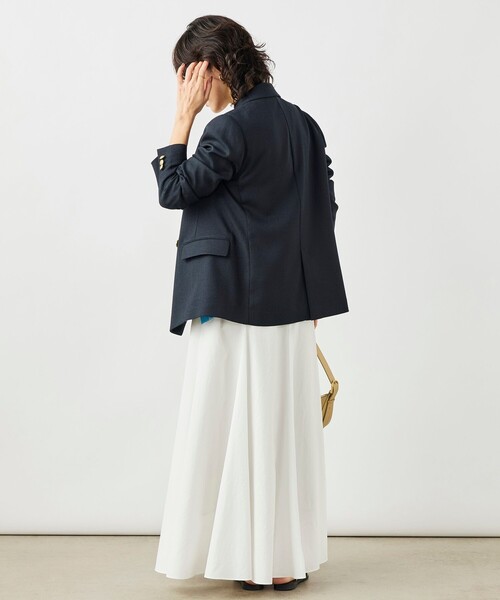 NOLLEY’S（ノーリーズ）の「《セットアップ対応》ウォッシャブルハイスペック麻調ダブルジャケット（テーラードジャケット・レディース・キャメル/ベージュ/ネイビー・40/38/36）」の18枚目の写真