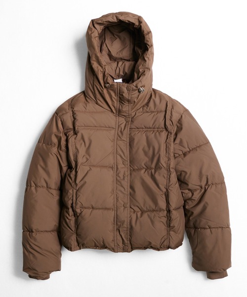 セール】12D1 フード付中綿ショートJK（ダウンジャケット/コート