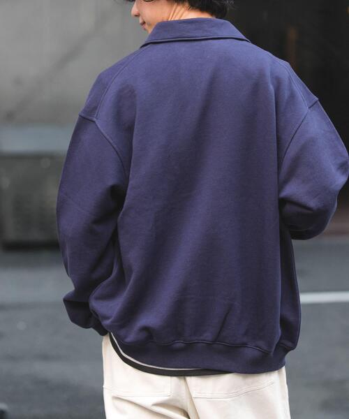 FORK&SPOON（フォークアンドスプーン）の「FORK&SPOON　ジップスウェットカーディガン（カーディガン/ボレロ・メンズ・オートミール/ネイビー・4/5）」の5枚目の写真