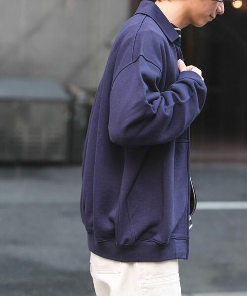 FORK&SPOON（フォークアンドスプーン）の「FORK&SPOON　ジップスウェットカーディガン（カーディガン/ボレロ・メンズ・オートミール/ネイビー・4/5）」の6枚目の写真