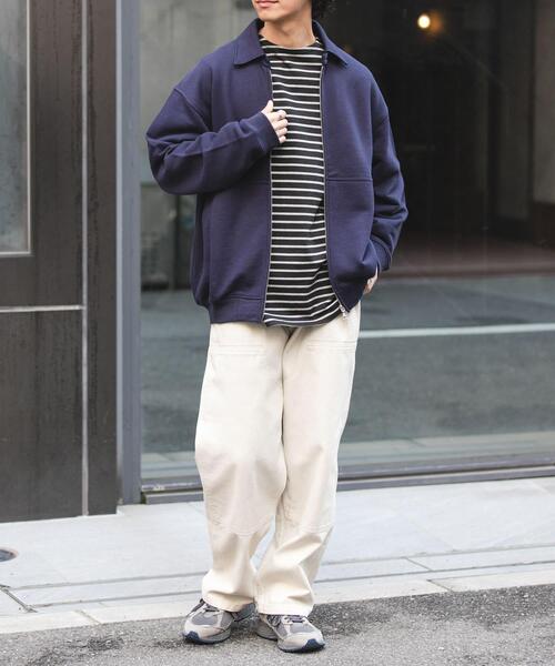 FORK&SPOON（フォークアンドスプーン）の「FORK&SPOON　ジップスウェットカーディガン（カーディガン/ボレロ・メンズ・オートミール/ネイビー・4/5）」の9枚目の写真