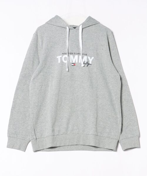 TOMMY HILFIGER(トミーヒルフィガー)の「TOMMY HILFIGER ロゴプルオーバーパーカー裏起毛(パーカー・メンズ・グレー/ネイビー・X-LARGE/MEDIUM/LARGE/SMALL)」の1枚目の写真