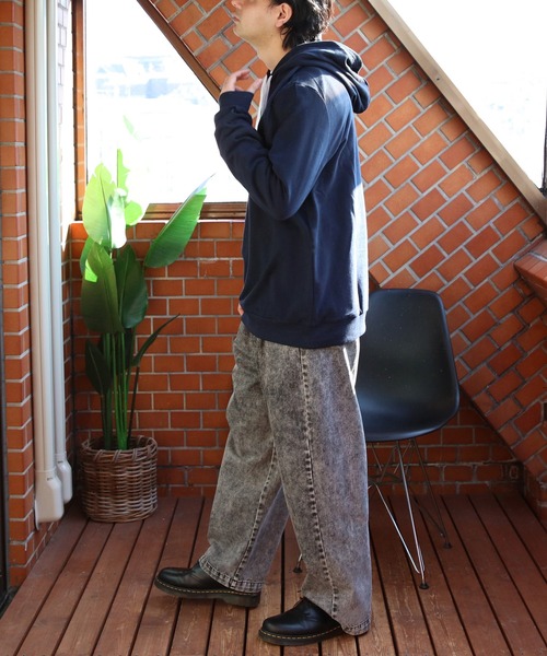 TOMMY HILFIGER(トミーヒルフィガー)の「TOMMY HILFIGER ロゴプルオーバーパーカー裏起毛(パーカー・メンズ・グレー/ネイビー・X-LARGE/MEDIUM/LARGE/SMALL)」の4枚目の写真