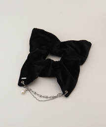 IENA | HEYEP/ヘイップ Velour Square Pearl Scrunchie-M シュシュ HP13225(シュシュ)
