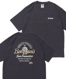 【BEN DAVIS（ベンデイビス）】BD LABEL EMB TEE / Tシャツ クルーネック  ワンポイント シンプル ユニセックス