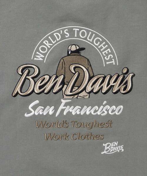 BEN DAVIS（ベンデイビス）の「【BEN DAVIS（ベンデイビス）】BD LABEL EMB TEE / Tシャツ クルーネック  ワンポイント シンプル ユニセックス（Tシャツ/カットソー・メンズ・チャコール/グリーン系その他4/ホワイト・LARGE/MEDIUM/X-LARGE）」の10枚目の写真
