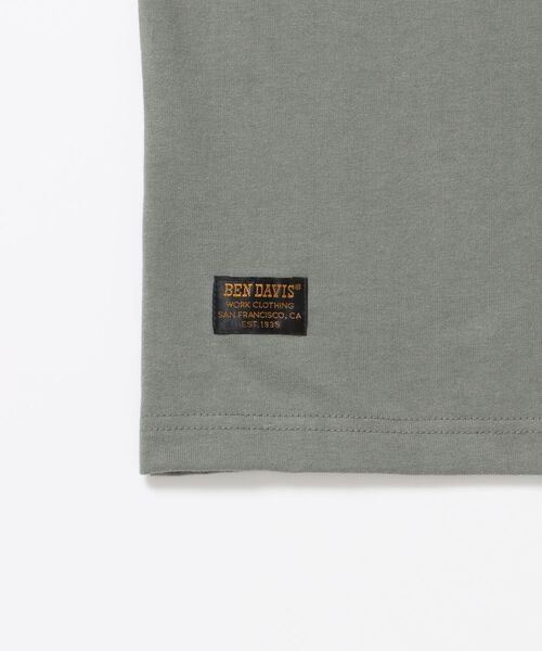 BEN DAVIS（ベンデイビス）の「【BEN DAVIS（ベンデイビス）】BD LABEL EMB TEE / Tシャツ クルーネック  ワンポイント シンプル ユニセックス（Tシャツ/カットソー・メンズ・チャコール/グリーン系その他4/ホワイト・LARGE/MEDIUM/X-LARGE）」の11枚目の写真
