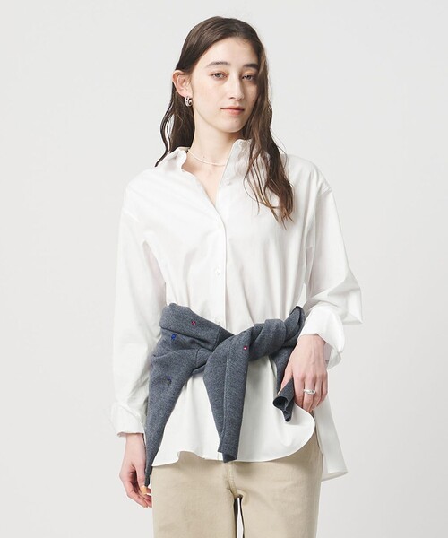 UNITED ARROWS（ユナイテッドアローズ）の「SOKTAS ロングシャツ（シャツ/ブラウス・レディース・ホワイト/ライトブルー/その他1・38/36）」の8枚目の写真