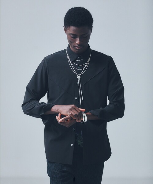 5351 POUR LES HOMMES（ゴーサンゴーイチプールオム）の「【ピンタック】ランダム 長袖 シャツ（シャツ/ブラウス・メンズ・ホワイト/ブラック・44/46/48）」の15枚目の写真