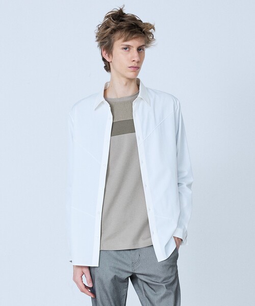 5351 POUR LES HOMMES（ゴーサンゴーイチプールオム）の「【ピンタック】ランダム 長袖 シャツ（シャツ/ブラウス・メンズ・ホワイト/ブラック・44/46/48）」の20枚目の写真