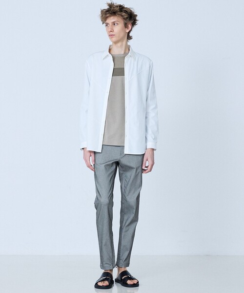 5351 POUR LES HOMMES（ゴーサンゴーイチプールオム）の「【ピンタック】ランダム 長袖 シャツ（シャツ/ブラウス・メンズ・ホワイト/ブラック・44/46/48）」の21枚目の写真