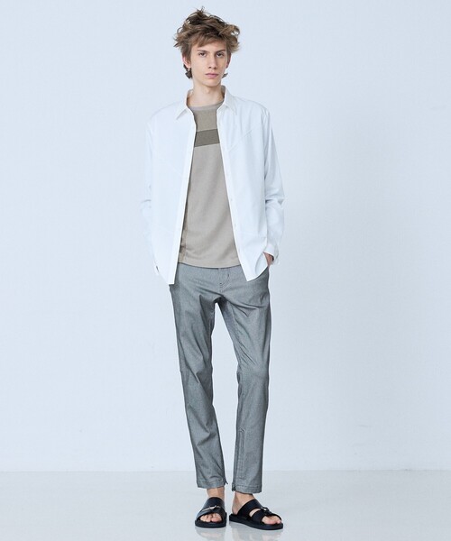 5351 POUR LES HOMMES（ゴーサンゴーイチプールオム）の「【ピンタック】ランダム 長袖 シャツ（シャツ/ブラウス・メンズ・ホワイト/ブラック・44/46/48）」の22枚目の写真