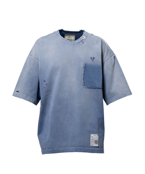 Maison MIHARA YASUHIRO(メゾンミハラヤスヒロ)の「Sun Faded Like V-neck T-shirt(Tシャツ/カットソー・メンズ・ブラック/ネイビー・46/50/48/44)」の1枚目の写真