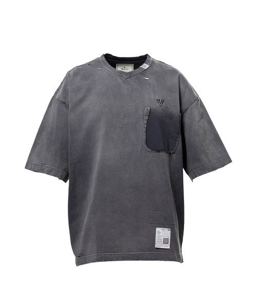 Maison MIHARA YASUHIRO(メゾンミハラヤスヒロ)の「Sun Faded Like V-neck T-shirt(Tシャツ/カットソー・メンズ・ブラック/ネイビー・46/50/48/44)」の2枚目の写真