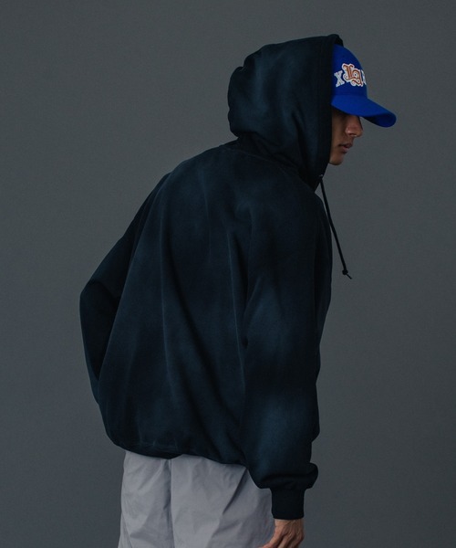 XLARGE（エクストララージ）の「HALF ZIP UP HOODED SWEATSHIRT（パーカー・メンズ・パープル/ブラック/ネイビー・XL/L/M/S）」の7枚目の写真