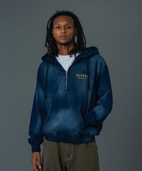HALF ZIP UP HOODED SWEATSHIRT（パーカー）｜XLARGE（エクストラ