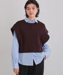 THE SHOP TK | 【2点セット】レイヤードスタイルでこなれ見え ニットベスト&シャツ(その他トップス)
