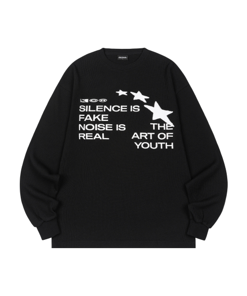 ODD STUDIO(オッドスタジオ)の「スタープリケワッフルロングスリーブ - ブラック(Tシャツ/カットソー・レディース・ブラック・REGULAR/M)」の9枚目の写真