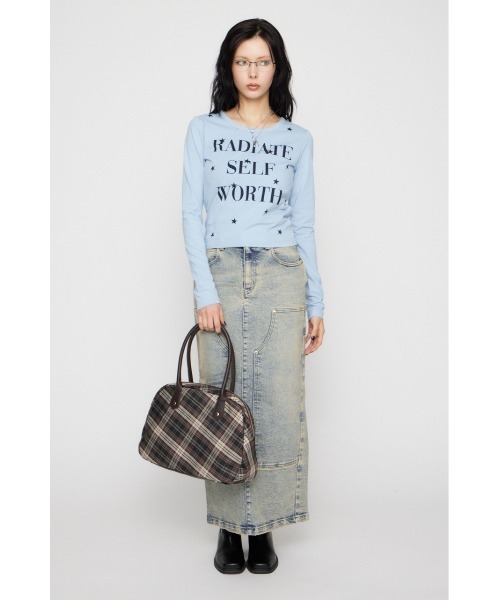 LAGUA GEM(ラグアジェム)の「STAR LETTERING PRINT トップス(Tシャツ/カットソー・レディース・ライトイエロー/グレー/ライトブルー・FREE)」の13枚目の写真