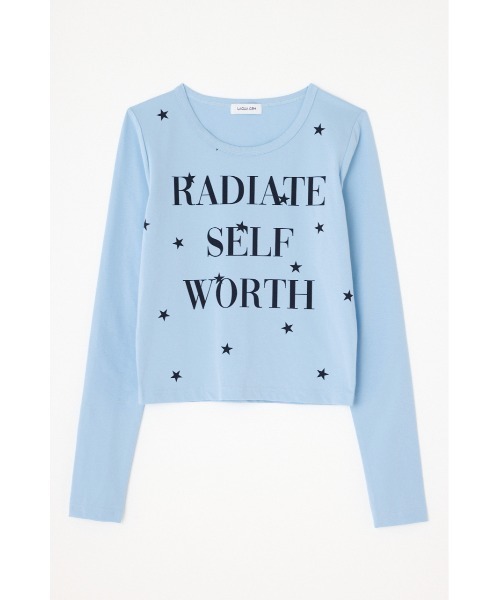 LAGUA GEM(ラグアジェム)の「STAR LETTERING PRINT トップス(Tシャツ/カットソー・レディース・ライトイエロー/グレー/ライトブルー・FREE)」の14枚目の写真