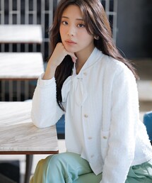 L size ONWARD（大きいサイズ）｜エルサイズ オンワードのノーカラー