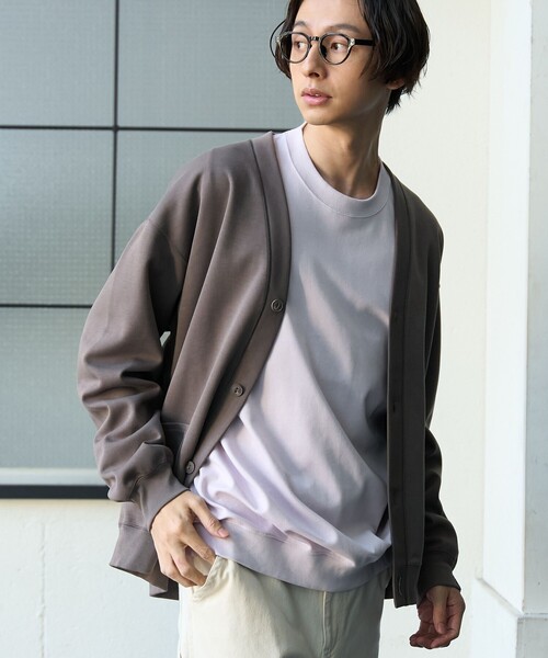 coen（コーエン）の「クリーンプラススウェットカーディガン【防汚（食品汚れ）、UVカット】（カーディガン/ボレロ・メンズ・ブラック/ライトグレー/ブラウン/ネイビー・S/M/L/XL）」の3枚目の写真