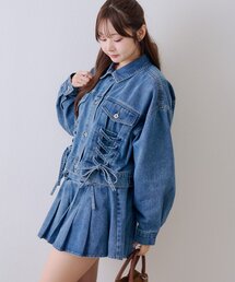 continuer de NICE CLAUP（コンティニューデナイスクラップ）の「【SETUP】レースUPGジャン（デニムジャケット）」