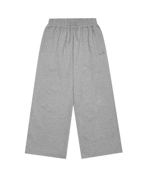 BLACKPURPLE(ブラックパープル)の「シャドーループワイドパンツ Shadow Loop Wide Pants_Melange Gray(スウェットパンツ・レディース・ライトグレー・FREE)」の2枚目の写真