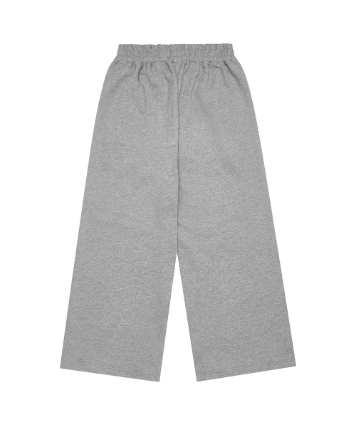 BLACKPURPLE(ブラックパープル)の「シャドーループワイドパンツ Shadow Loop Wide Pants_Melange Gray(スウェットパンツ・レディース・ライトグレー・FREE)」の3枚目の写真