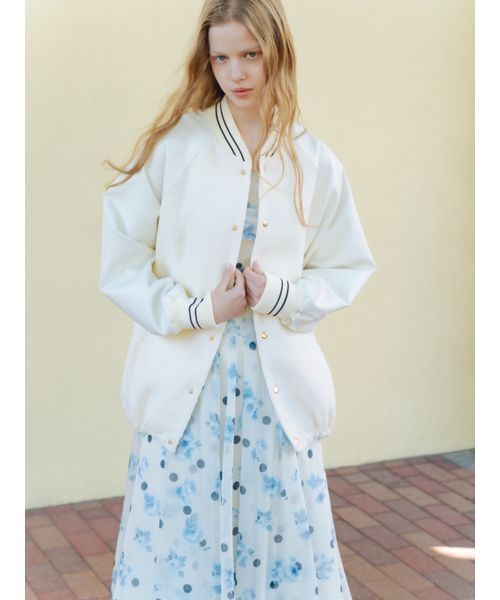 FURFUR（ファーファー）の「ぼかしフラワープリントワンピース（ワンピース・レディース・アイボリー/ネイビー・F）」の11枚目の写真