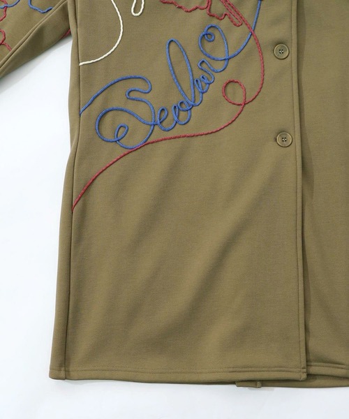 ScoLar（スカラー）の「ScoLar(スカラー) サイン風コード叩き付け ツイル起毛×ボアロングコート（チェスターコート・レディース・チャコールグレー/カーキ・MEDIUM）」の20枚目の写真