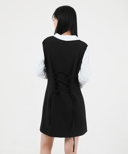 KATHARSIS(カタルシス)の「配色コルセットカラーワンピースブラック ONE SIZE(ワンピース・レディース・その他・ONE SIZE)」の2枚目の写真