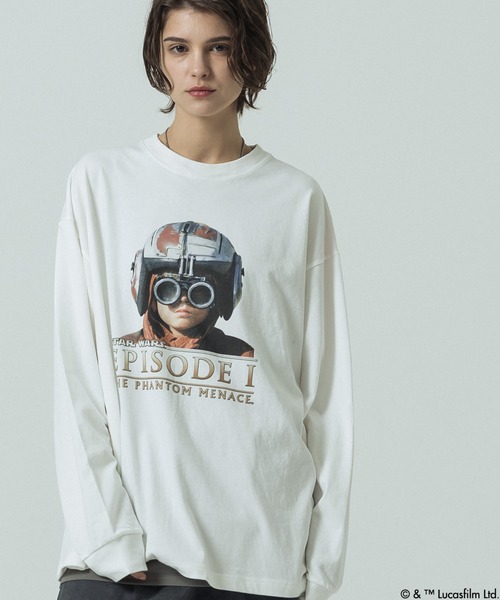 SLICK（スリック）の「【SLICK/スリック】SLICK / STAR WARS / Printed T-shirt 02/スターウォーズ / パウダー加工プリントTシャツ /オーバーサイズ シルエット/ ビンテージ（Tシャツ/カットソー・メンズ・ブラック/ホワイト・1/2/3）」の2枚目の写真