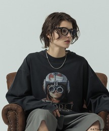 SLICK | 【SLICK/スリック】SLICK / STAR WARS Printed T-shirt 02/スターウォーズ パウダー加工プリントTシャツ /オーバーサイズ シルエット/ ビンテージ(Tシャツ/カットソー)