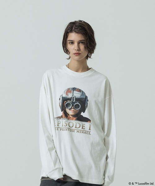 SLICK（スリック）の「【SLICK/スリック】SLICK / STAR WARS / Printed T-shirt 02/スターウォーズ / パウダー加工プリントTシャツ /オーバーサイズ シルエット/ ビンテージ（Tシャツ/カットソー・メンズ・ブラック/ホワイト・1/2/3）」の3枚目の写真