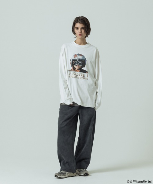 SLICK（スリック）の「【SLICK/スリック】SLICK / STAR WARS / Printed T-shirt 02/スターウォーズ / パウダー加工プリントTシャツ /オーバーサイズ シルエット/ ビンテージ（Tシャツ/カットソー・メンズ・ブラック/ホワイト・1/2/3）」の6枚目の写真