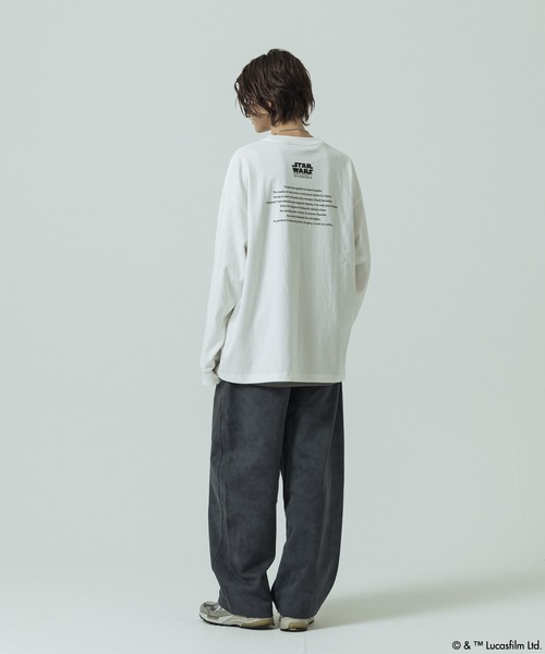 SLICK（スリック）の「【SLICK/スリック】SLICK / STAR WARS / Printed T-shirt 02/スターウォーズ / パウダー加工プリントTシャツ /オーバーサイズ シルエット/ ビンテージ（Tシャツ/カットソー・メンズ・ブラック/ホワイト・1/2/3）」の7枚目の写真