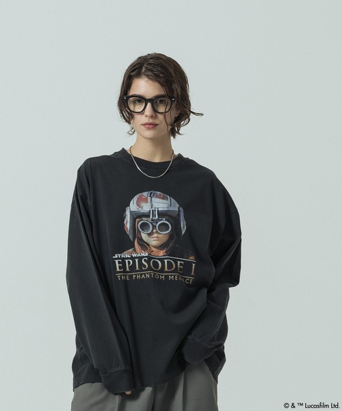 SLICK（スリック）の「【SLICK/スリック】SLICK / STAR WARS / Printed T-shirt 02/スターウォーズ / パウダー加工プリントTシャツ /オーバーサイズ シルエット/ ビンテージ（Tシャツ/カットソー・メンズ・ブラック/ホワイト・1/2/3）」の13枚目の写真