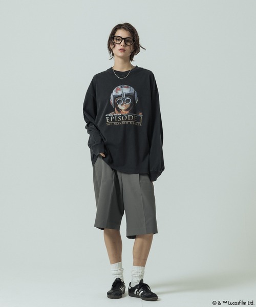 SLICK（スリック）の「【SLICK/スリック】SLICK / STAR WARS / Printed T-shirt 02/スターウォーズ / パウダー加工プリントTシャツ /オーバーサイズ シルエット/ ビンテージ（Tシャツ/カットソー・メンズ・ブラック/ホワイト・1/2/3）」の16枚目の写真