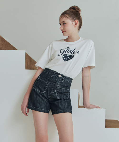 ZEROSTREET（ゼロストリート）の「ステッチデニムショートパンツ / ディープインディゴ（その他パンツ・レディース・その他・S/L/M）」の2枚目の写真