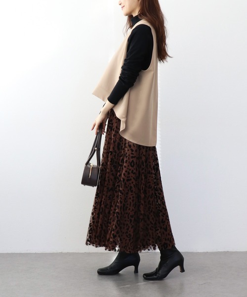 Jines(ジネス)の「レオパードチュールスカート(スカート・レディース・ブラウン/グレー・38)」の6枚目の写真