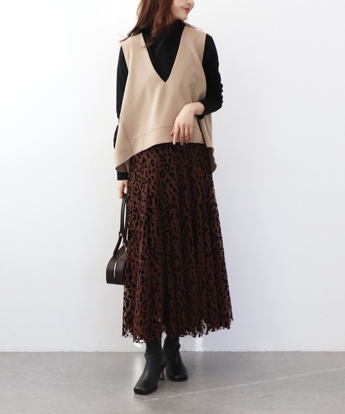 Jines(ジネス)の「レオパードチュールスカート(スカート・レディース・ブラウン/グレー・38)」の5枚目の写真