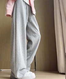 ウエスト紐 裏ボアスウェットパンツ
